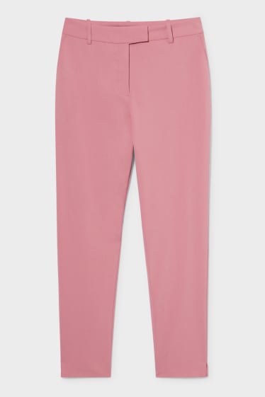 Dámské - Business kalhoty - tmavě růžová