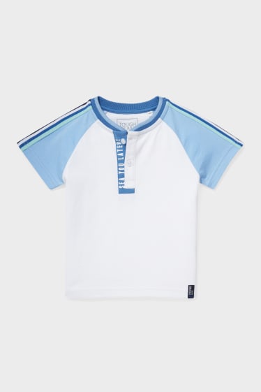 Kinder - Kurzarmshirt - weiß / blau