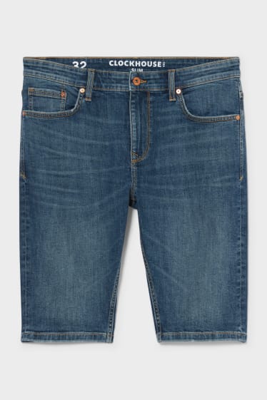 Uomo - CLOCKHOUSE - bermuda di jeans - LYCRA® - jeans grigio-blu