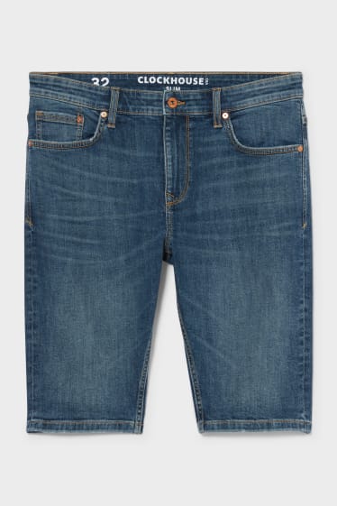 Men - CLOCKHOUSE - denim bermuda shorts - LYCRA® - denim-blue gray