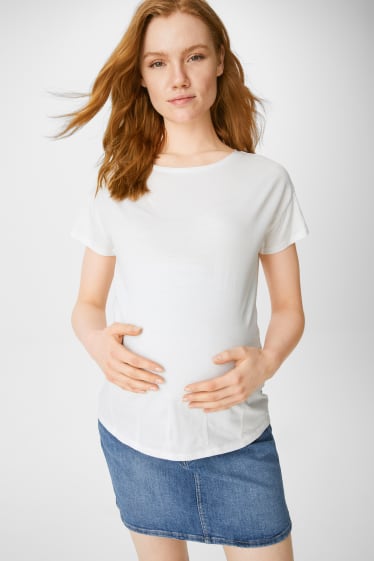 Dames - Spijkerrok - zwangerschapsrok - jeansblauwgrijs