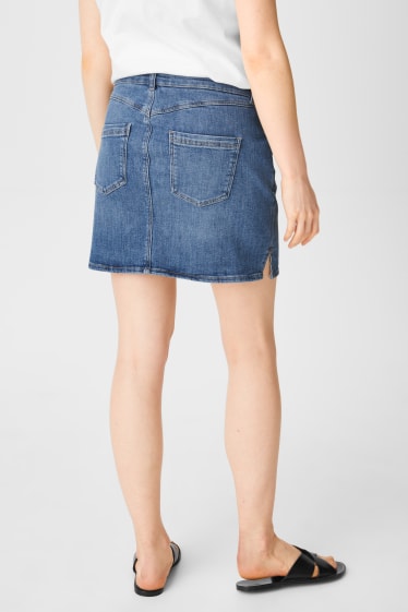 Femei - Fustă de blugi - rochie gravide - denim-albastru gri