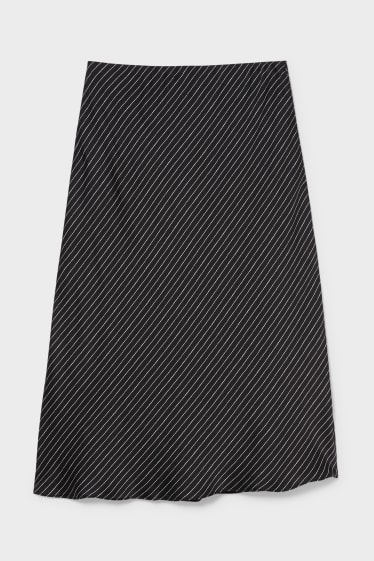 Women - Skirt - striped - black