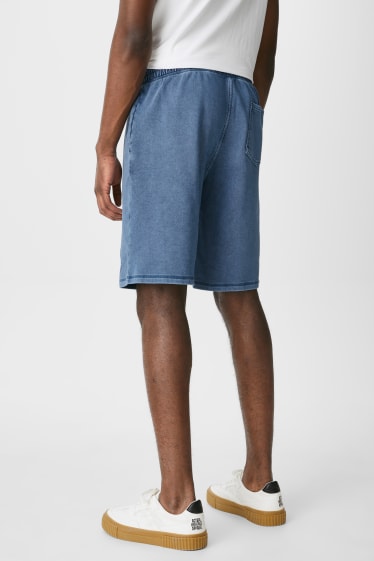 Men - Sweat shorts - blue-melange