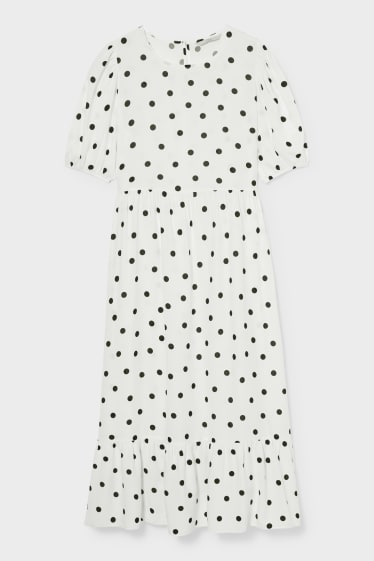 Damen - CLOCKHOUSE - Kleid - gepunktet - weiß / schwarz