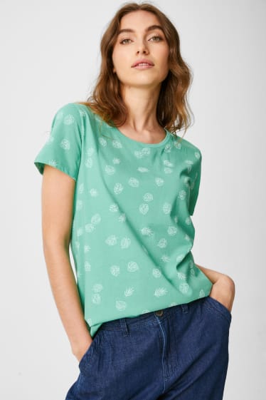 Femei - Tricou basic - verde mentă