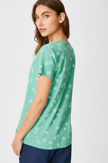 Dames - Basic-T-shirt - mintgroen