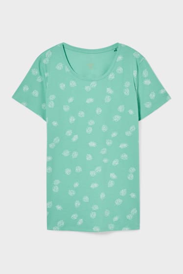 Damen - Basic-T-Shirt - mintgrün