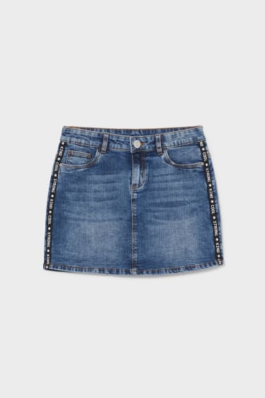 Children Girls - Denim skirt - blue denim