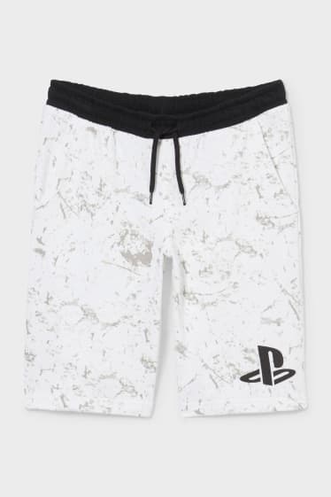 Bambini - PlayStation - shorts felpati - bianco