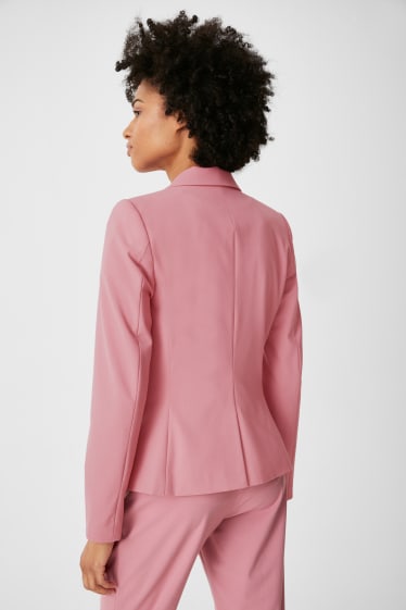 Women - Business blazer with shoulder pads - dark rose