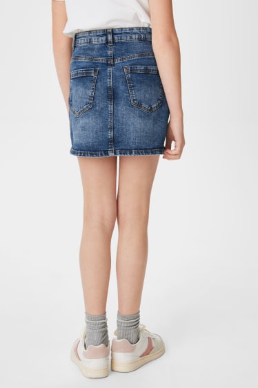 Children Girls - Denim skirt - blue denim