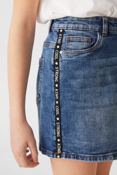 Children Girls - Denim skirt - blue denim