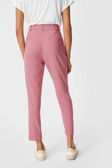 Dámské - Business kalhoty - tmavě růžová