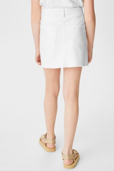 Children - Denim skirt - white