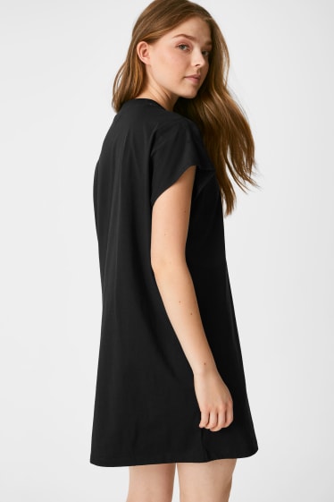Damen - CLOCKHOUSE - T-Shirt-Kleid - schwarz