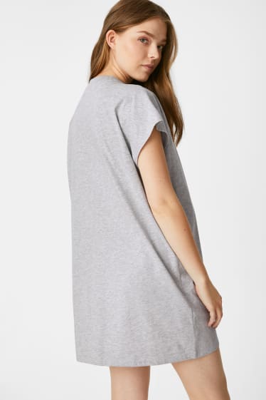 Mujer - CLOCKHOUSE - vestido estilo camiseta - gris claro jaspeado