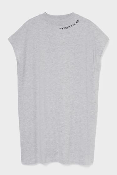 Femmes - CLOCKHOUSE - robe t-shirt - gris clair chiné