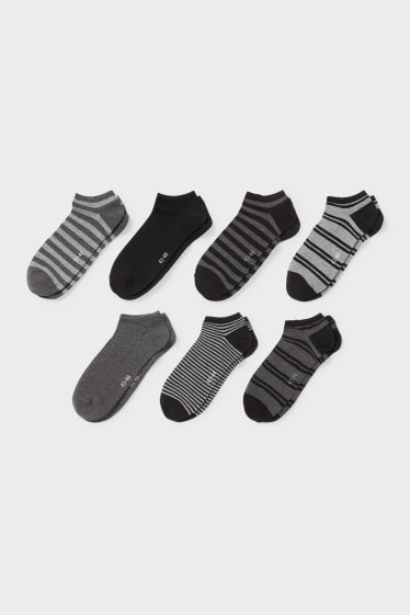 Men - Multipack of 7 - trainer socks - gray / black