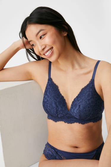 Women - Non-Wired Bra - padded - dark blue