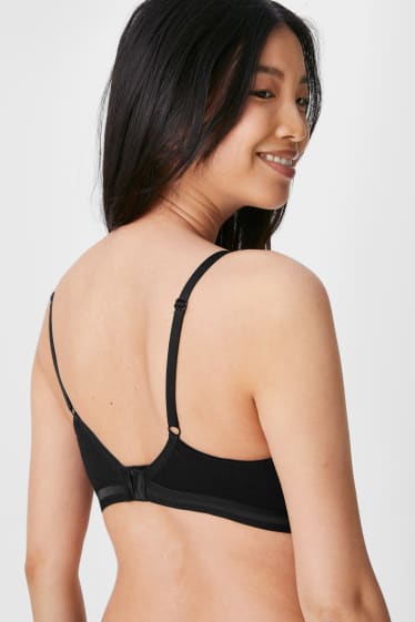 Femmes - Soutien-gorge sans armatures - push-up - noir