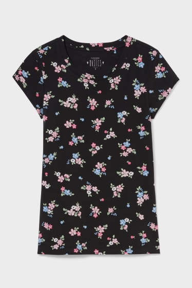 Mujer - CLOCKHOUSE - camiseta  - de flores - negro