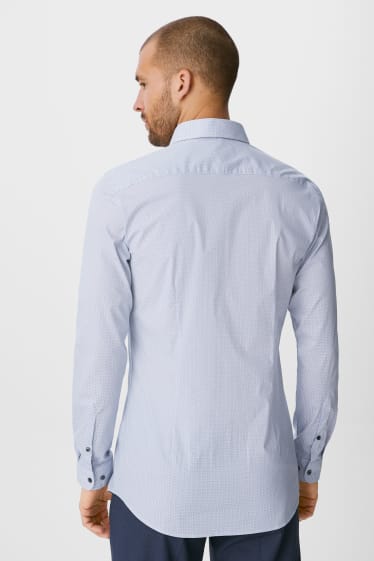 Heren - Business-overhemd - body fit - cutaway - lichtblauw