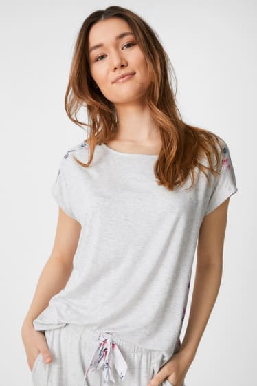 Mujer - Camiseta de pijama - gris claro jaspeado