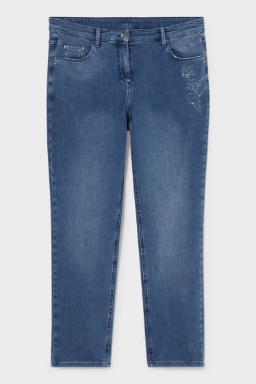 Dames - Slim jeans - 4 Way Stretch - jeansdonkerblauw