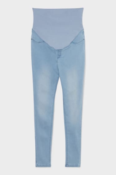 Dámské - Jegging jeans - těhotenské džíny - světle modrá