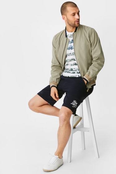 Uomo - Shorts in felpa - blu scuro