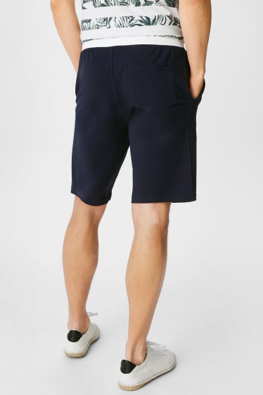 Uomo - Shorts in felpa - blu scuro