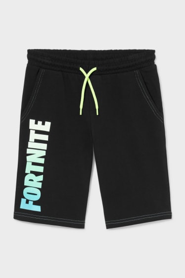Bambini - Fortnite - shorts in felpa - nero