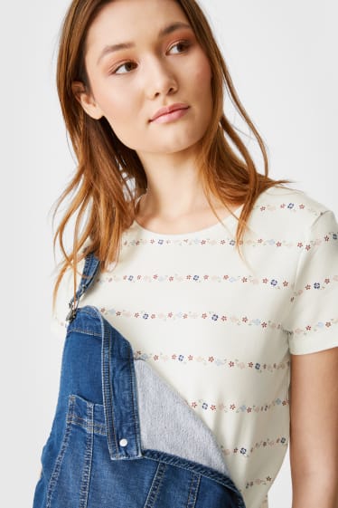Women - Multipack of 2 - maternity T-shirt - dark blue / creme white