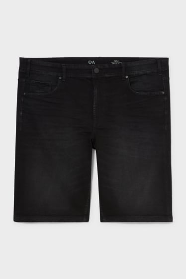 Hommes - Bermuda en jean - noir