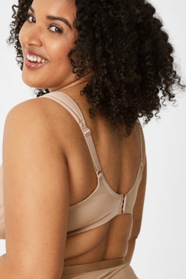 Women - Underwire bra - FULL COVERAGE - light brown