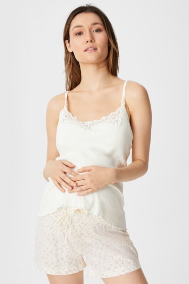 Women - Nursing pyjamas - white
