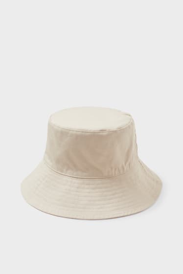 Dames - Omkeerbare hoed - groen / beige