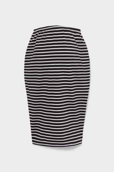 Women - Maternity skirt - striped - black / white
