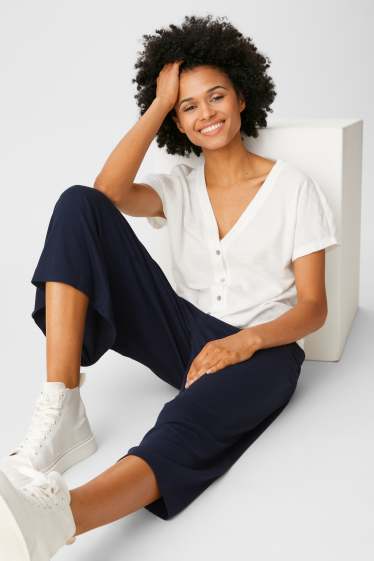 Women - Basic Culottes - dark blue