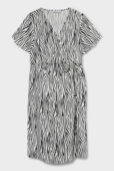 Women - Nursing dress - white / black