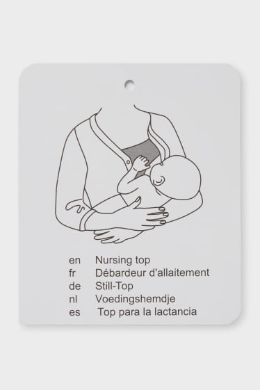 Women - Nursing dress - white / black