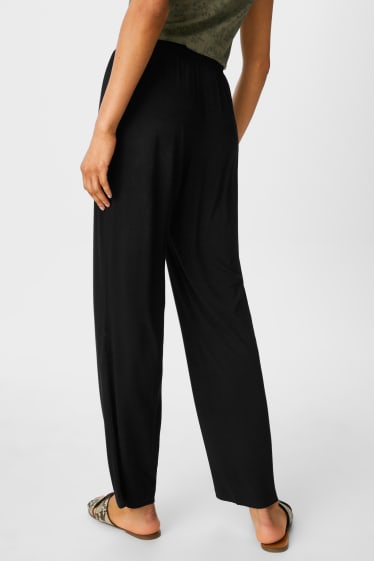 Femmes - Pantalon en toile basique - noir