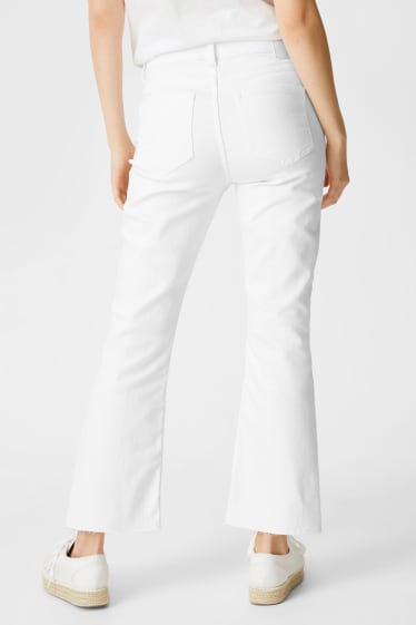 Dames - Premium kick flare jeans - wit