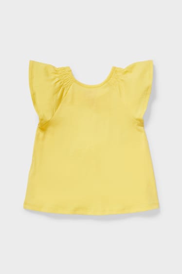 Kinder - Kurzarmshirt - Glanz-Effekt - gelb