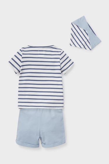 Babys - Winnie Puuh - Baby-Outfit - 3 teilig - dunkelblau / weiß