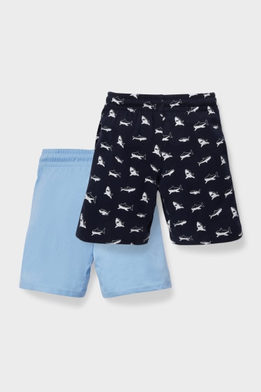 Bambini - Confezione da 2 - shorts di felpa - blu  / blu scuro