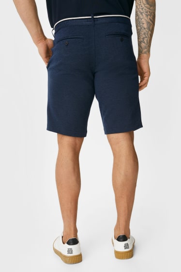 Hombre - Shorts de felpa - de rayas - azul oscuro
