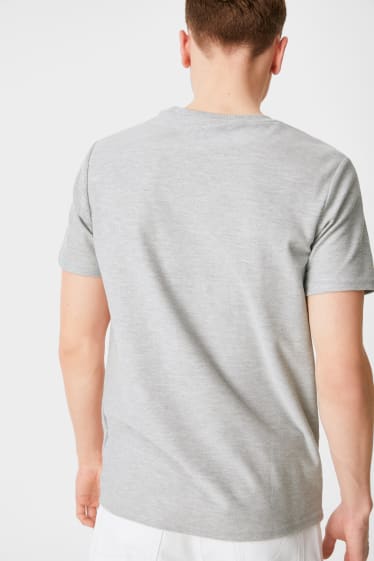 Heren - CLOCKHOUSE - T-shirt - licht grijs-mix