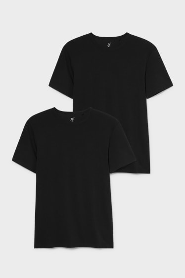 Hombre - Pack de 2 - camisetas - flex - negro